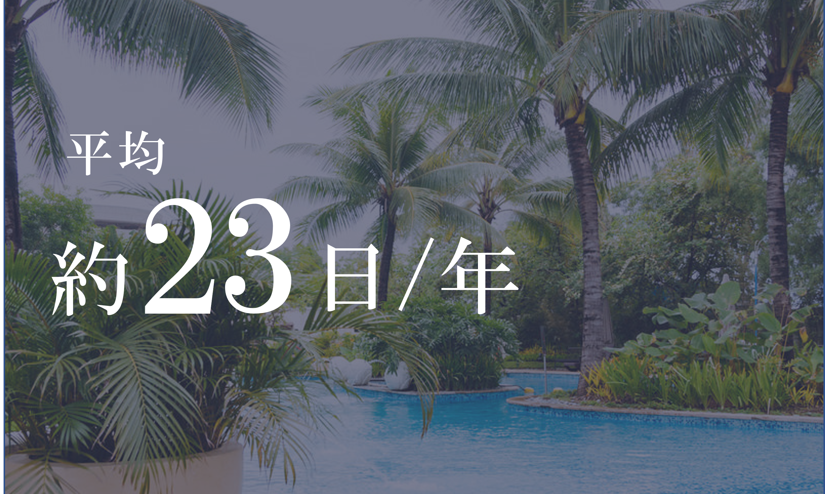 平均　約23日/年